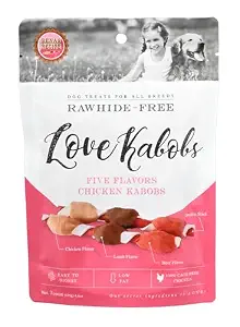 تشویقی سگ طبیعی لاو کباب / love kebab rawhide
