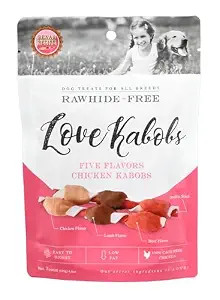 تشویقی سگ طبیعی لاو کباب / love kebab rawhide