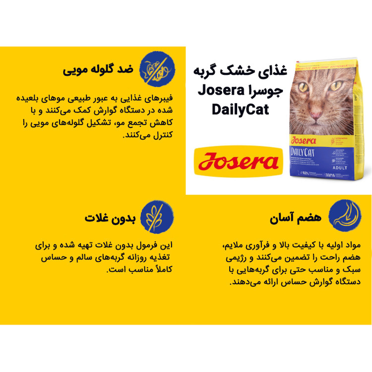غذای خشک گربه بالغ جوسرا مدل دیلی